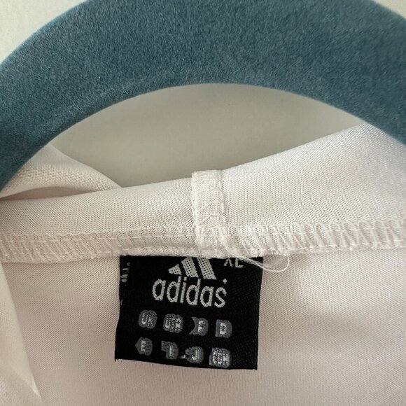 Adidas Collab White Zip-Up Hooded Vest Colorful 3 Stripes Women's Size XL Sporty - Picture 14 of 16